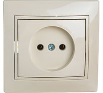Розетка LEZARD MIRA б/ з керамика крем со вставкой 701-0303-121