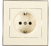 Розетка LEZARD RAIN с/ з керамика белый с бок. вст. хром 703-0225-122