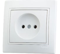 Розетка LEZARD MIRA б/ з керамика белый с белой вставкой 701-0202-121