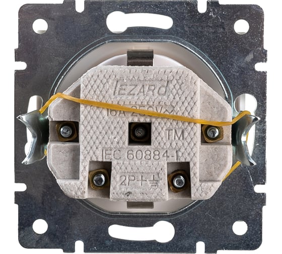 Розетка LEZARD RAIN с защитой от детей керамика белая 703-0288-124