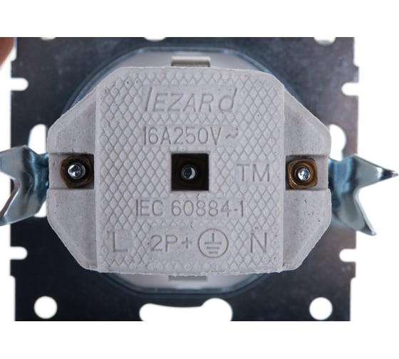 Розетка LEZARD RAIN с/ з керамика белая 703-0288-122
