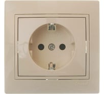 Розетка LEZARD RAIN с/ з керамика крем 703-0303-122