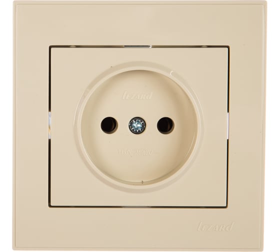 Розетка LEZARD RAIN б/ з керамика крем 703-0303-121