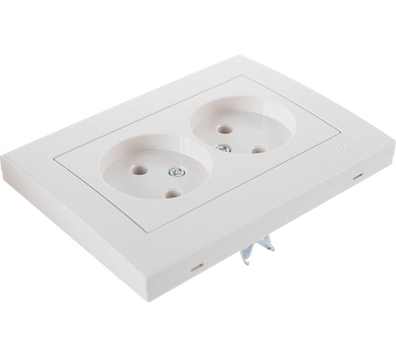 Двойная розетка LEZARD RAIN б/ з керамика крем 703-0303-128
