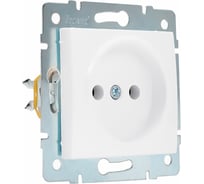 Розетка Lezard KARINA б/ з ПБТ белая 707-0288-121В