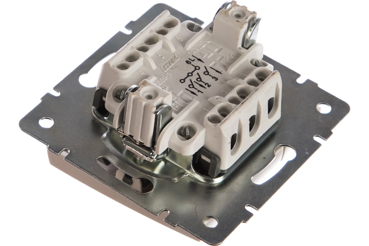 Тройной выключатель LEZARD RAIN жемчужно-белый перламутр 703-3088-109 ...