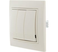 Тройной выключатель LEZARD MIRA крем со вставкой 701-0303-109