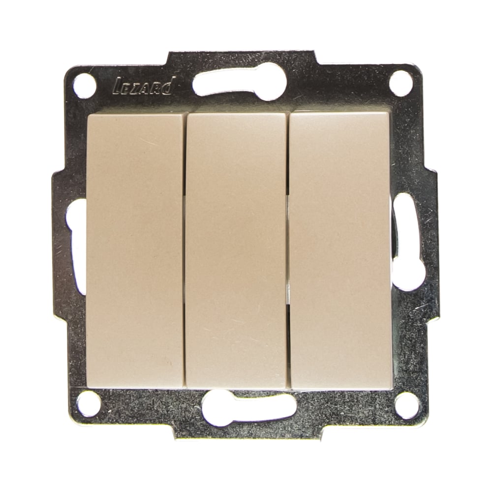 Тройной выключатель LEZARD KARINA жемчужно-белый перламутр 707-3088-109 ...