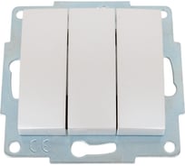 Тройной выключатель LEZARD KARINA жемчужно-белый перламутр 707-3088-109