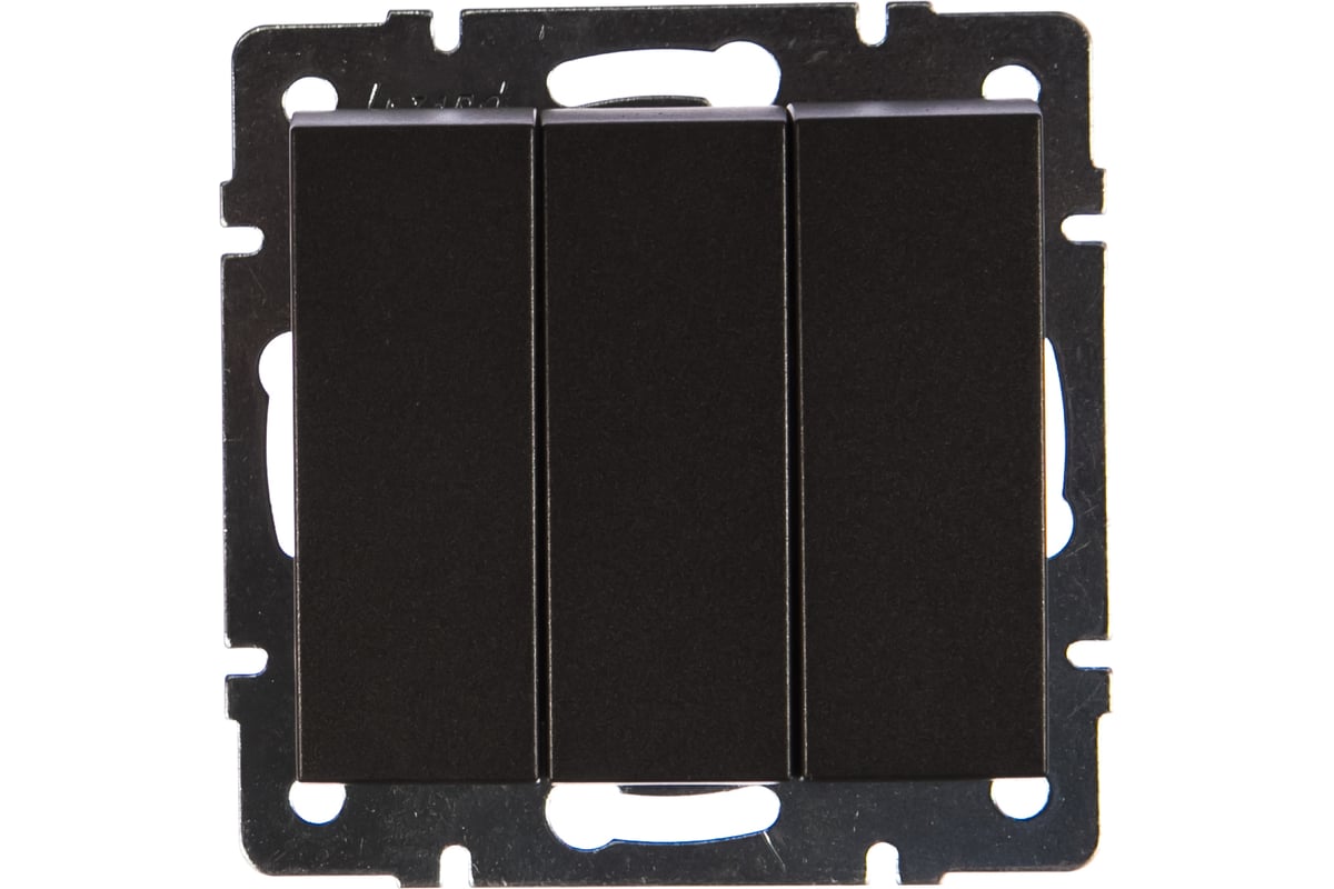 Тройной выключатель LEZARD RAIN цв. черный графит матовый 703-4188-109 ...