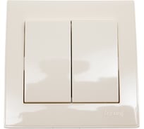 Двойной выключатель LEZARD RAIN крем 703-0303-101