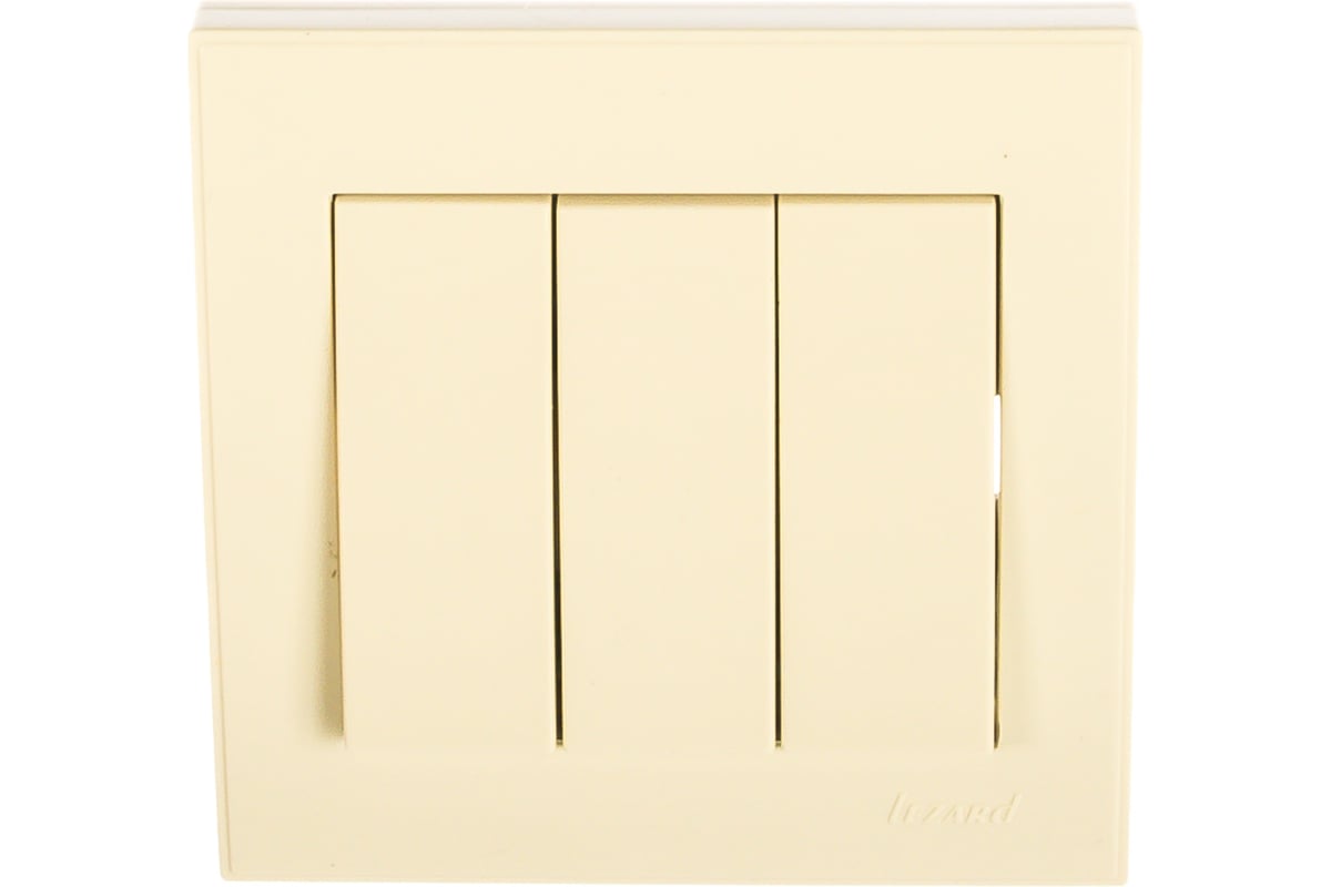 Тройной выключатель LEZARD RAIN крем 703-0303-109 - выгодная цена ...