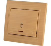 Проходной выключатель с подсветкой LEZARD MIRA ясень 701-4747-114