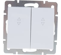 Проходной двойной выключатель LEZARD RAIN белый 703-0288-106