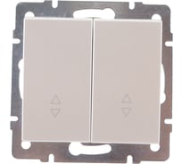 Двойной проходной выключатель LEZARD RAIN жемчужно-белый перламутр 703-3088-106