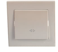 Промежуточный выключатель LEZARD RAIN жемчужно-белый металлик 703-3030-107