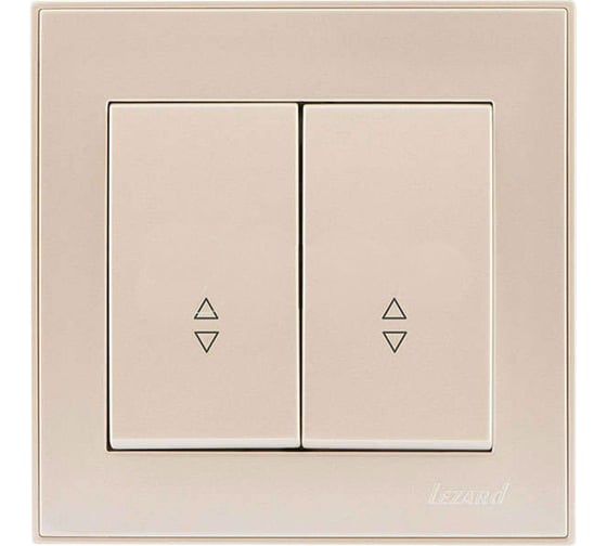 Проходной двойной выключатель LEZARD RAIN крем 703-0303-106 1