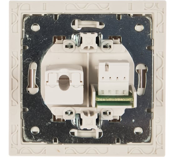 Розетка LEZARD RAIN компьютер+телефон белый 703-0202-143