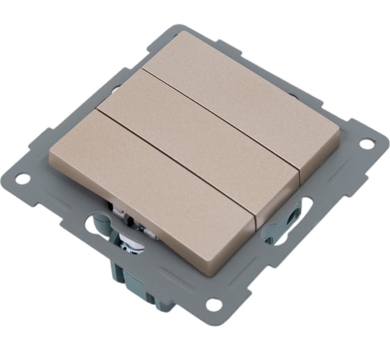 3-клавишный выключатель GUSI Electric GUSI UGRA МЕХАНИЗМ скрытая установка, 10А, 250В. Цвет: шампань С11В3-027