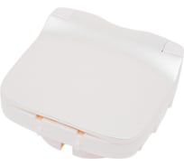 Лицевая панель Legrand Valena ALLURE  розетки 2К+З с крышкой.Жемчуг 754849