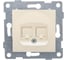 Телефонная розетка GUSI ELECTRIC Ugra МЕХ RJ12, двойной, СУ, бежевый С11Т2-003 1