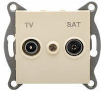Розетка TV+ SAT GUSI ELECTRIC Ugra, оконечной, СУ, бежевый С11TS1-003