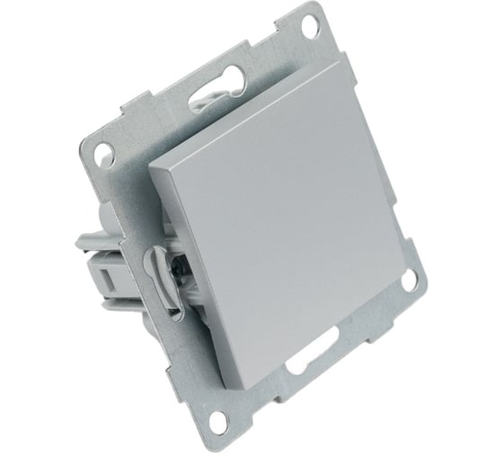 Выключатель GUSI ELECTRIC Ugra 1 клавиша, СУ, 10А, 250В, серебро С11В1-004