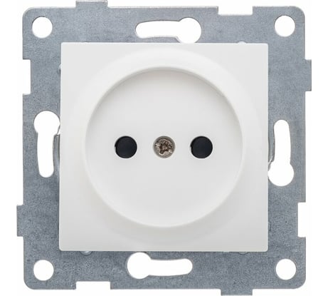 Розетка GUSI ELECTRIC однопостовая Ugra б/з с з/ш, механизм, 16А, 250В, белый. С11Р2-001
