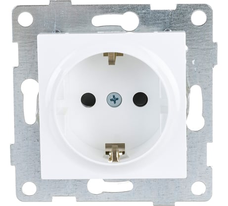 Розетка GUSI ELECTRIC Ugra МЕХ 1-ой с/з с з/ш, СУ, 16А, 250В, белый С11Р4-001