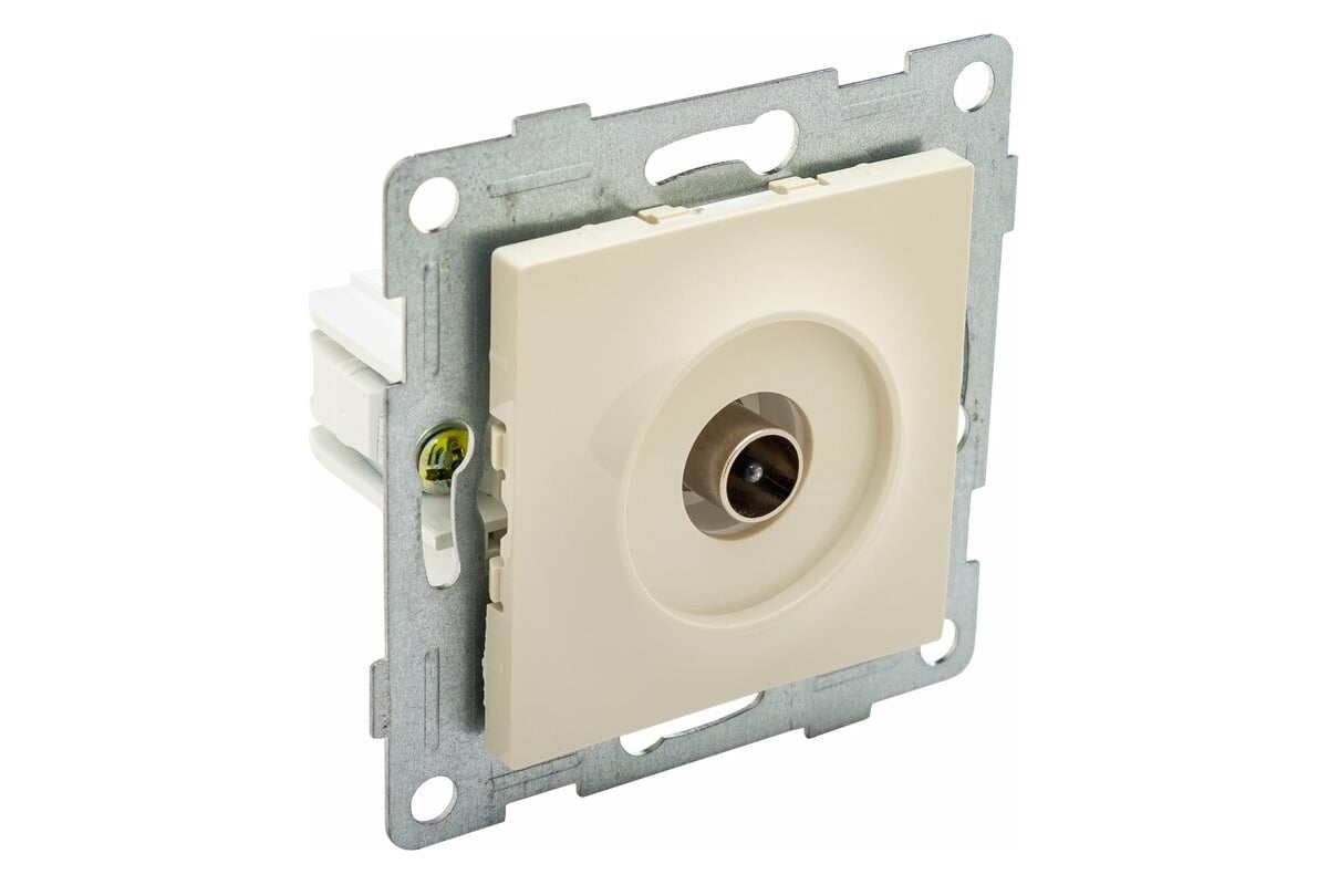 Антенная розетка GUSI ELECTRIC Ugra одинарной, СУ, бежевый С11А1-003 ...