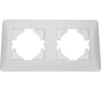 Рамка GUSI ELECTRIC Ugra 2-местная, цвет белый С1120-001