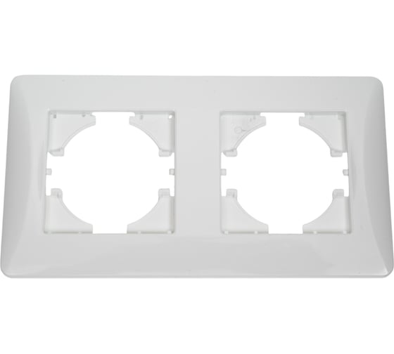 Рамка GUSI ELECTRIC Ugra 2-местная, цвет белый С1120-001