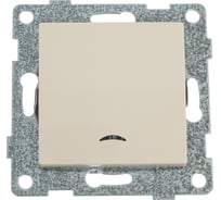 Выключатель GUSI ELECTRIC Ugra 1 клавиша, индикация, СУ, 10А, 250В, бежевый С11В18-003