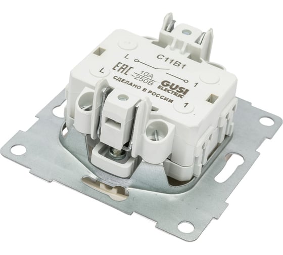 Выключатель GUSI ELECTRIC Ugra 1 клавиша, СУ, 10А, 250В, бежевый С11В1-003