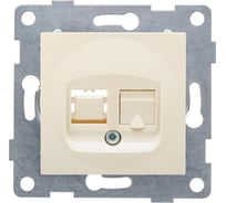 Телефонная розетка GUSI ELECTRIC Ugra МЕХ RJ12, одинарной, СУ, бежевый С11Т1-003