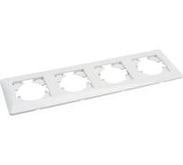 Рамка GUSI ELECTRIC Ugra 4-местная, цвет белый С1140-001