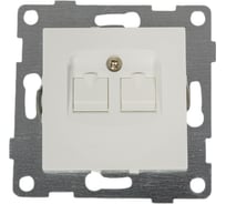 Компьютерная розетка GUSI ELECTRIC Ugra МЕХ RJ45, одинарная, СУ, белый С11К1-001