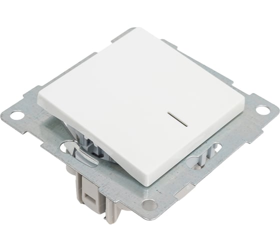 Выключатель GUSI ELECTRIC Ugra 1 клавиша, индикация, СУ, 10А, 250В, белый С11В18-001