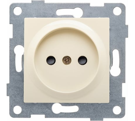 Розетка GUSI ELECTRIC Ugra МЕХ 1-ой б/з с з/ш, СУ, 16А, 250В, бежевый С11Р2-003