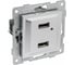 Розетка USB GUSI ELECTRIC Ugra, двойная, СУ, серебро С11USB2-004 3