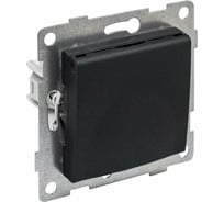 Розетка GUSI ELECTRIC Ugra МЕХ 1-ой с/з с з/ш и крышкой, СУ, 16А, 250В, графит С11Р91-010