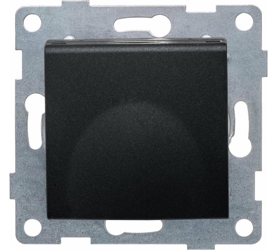 Розетка GUSI ELECTRIC Ugra МЕХ 1-ой с/з с з/ш и крышкой, СУ, 16А, 250В, графит С11Р91-010