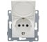 Розетка GUSI ELECTRIC Ugra МЕХ 1-ой с/з с з/ш и крышкой, СУ, 16А, 250В, белый С11Р91-001 1