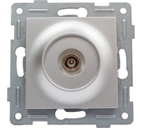 Антенная розетка GUSI ELECTRIC Ugra одинарной, СУ, серебро С11А1-004