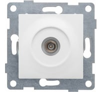 Антенная розетка GUSI ELECTRIC Ugra одинарной, СУ, белый С11А1-001