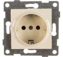 Розетка GUSI ELECTRIC Ugra МЕХ 1-ой с/з с з/ш, СУ, 16А, 250В, бежевый С11Р4-003