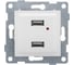 Розетка USB GUSI ELECTRIC Ugra двойная, СУ, белая С11USB2-001 1