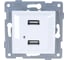 Розетка USB GUSI ELECTRIC Ugra двойная, СУ, белая С11USB2-001 3