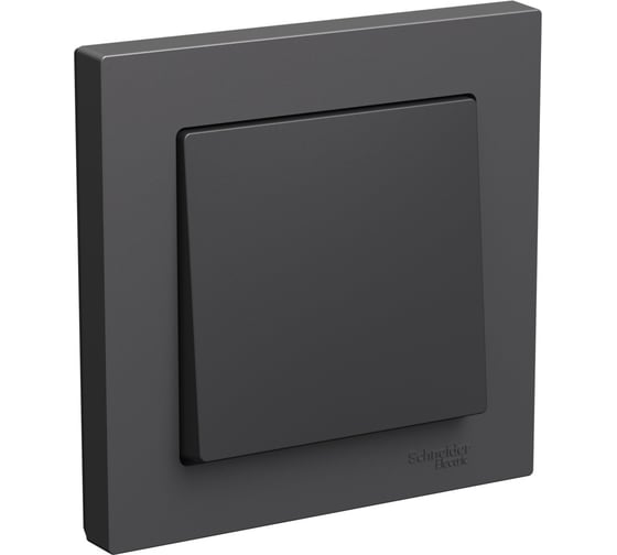 1-клавишный выключатель Systeme Electric Atlasdesign базальт сх.1, 10ах, в сборе ATN001412 1