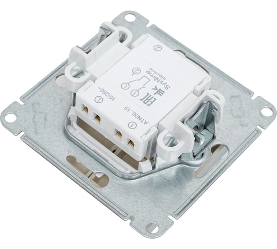 Выключатель жалюзи Systeme Electric Atlasdesign алюминий 2-клавишный, 10а, механизм ATN000319